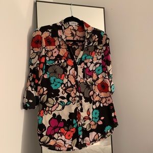 Express Portifino Floral Printed Blouse